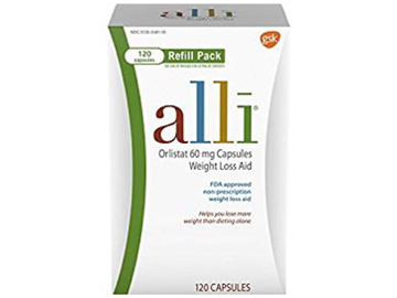 alli Diet Pills for Weight Loss, Orlistat 60 mg Capsules, Refill Pack 120 count