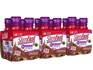 SlimFast Advanced Nutrition Creamy Chocolate Shake – Ready to Drink Meal Replacement – 20g of Protein – 11 fl. oz. Bottle – 12 Count
