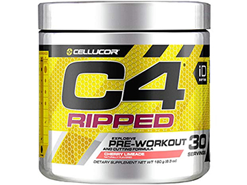 Cellucor C4 Ripped Pre Workout Powder Energy Drink for Men & Women with Green Coffee Bean Extract, Cherry Limeade, 30 Servings