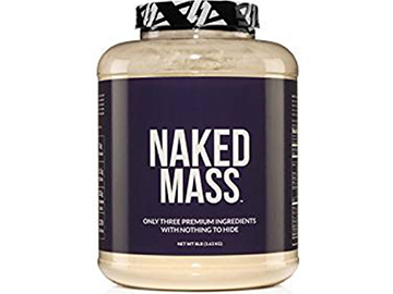 NAKED MASS - Natural Weight Gainer Protein Powder - 8lb Bulk, GMO Free, Gluten Free & Soy Free. No Artificial Ingredients - 1,250 Calories - 11 Servings