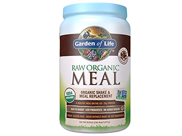 Garden of Life Meal Replacement - Organic Raw Plant Based Protein Powder, Chocolate, Vegan, Gluten-Free, 35.9 Oz Powder